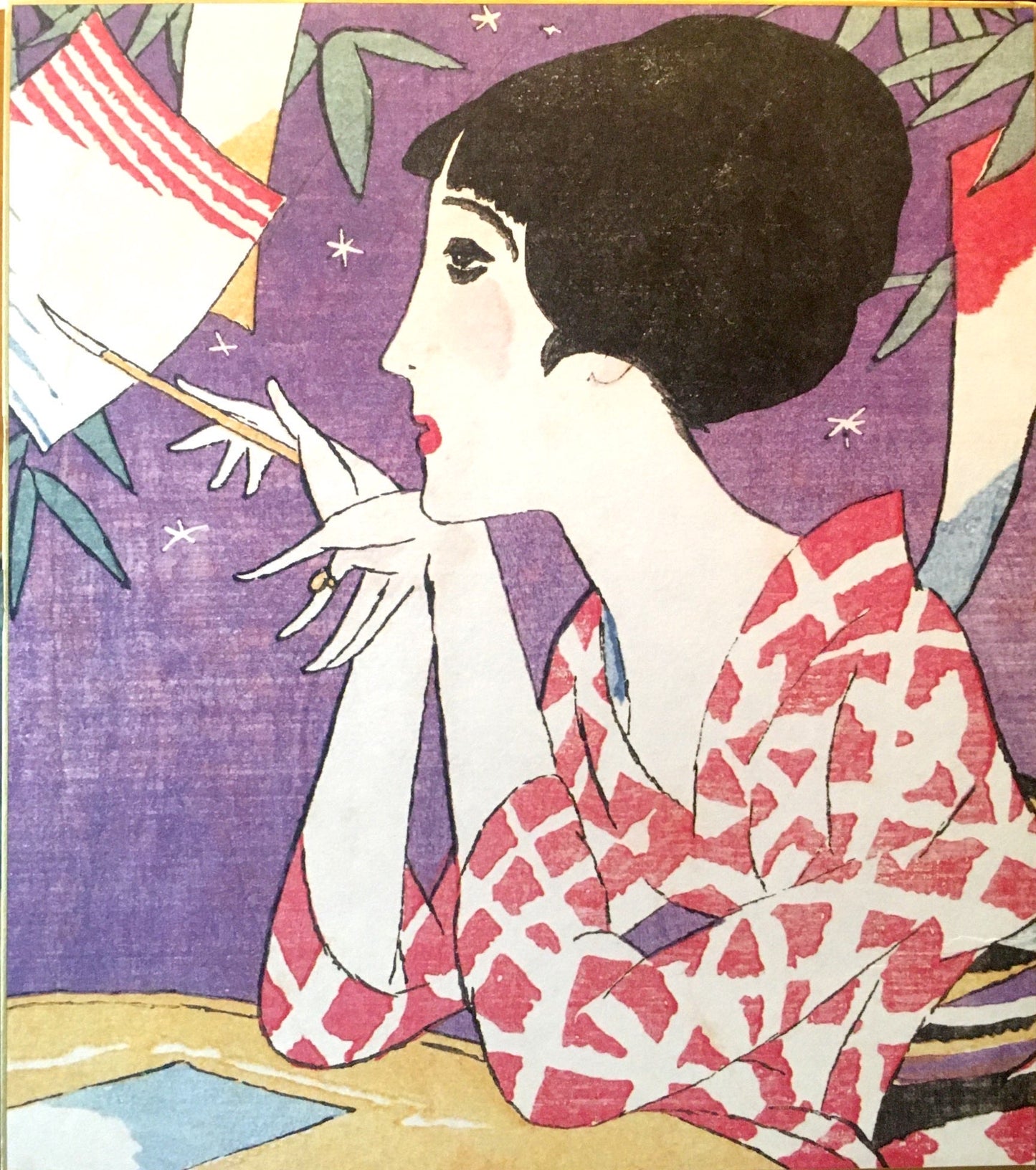 Yumeji Takehisa prints (set of 2) - “Tanabata” & “Hatsuharu”