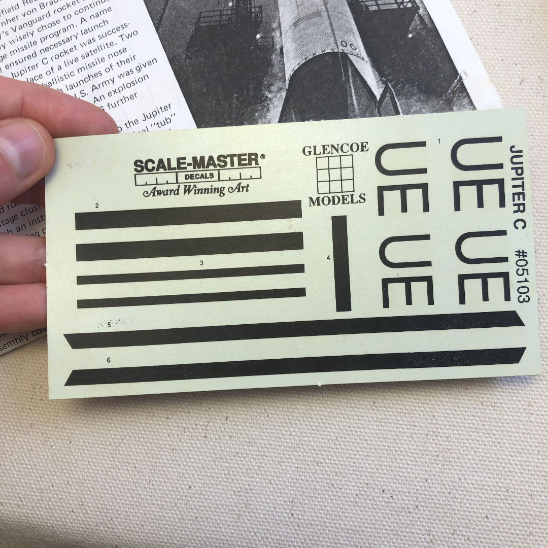 Glencoe Models Jupiter C 1/48 plastic model