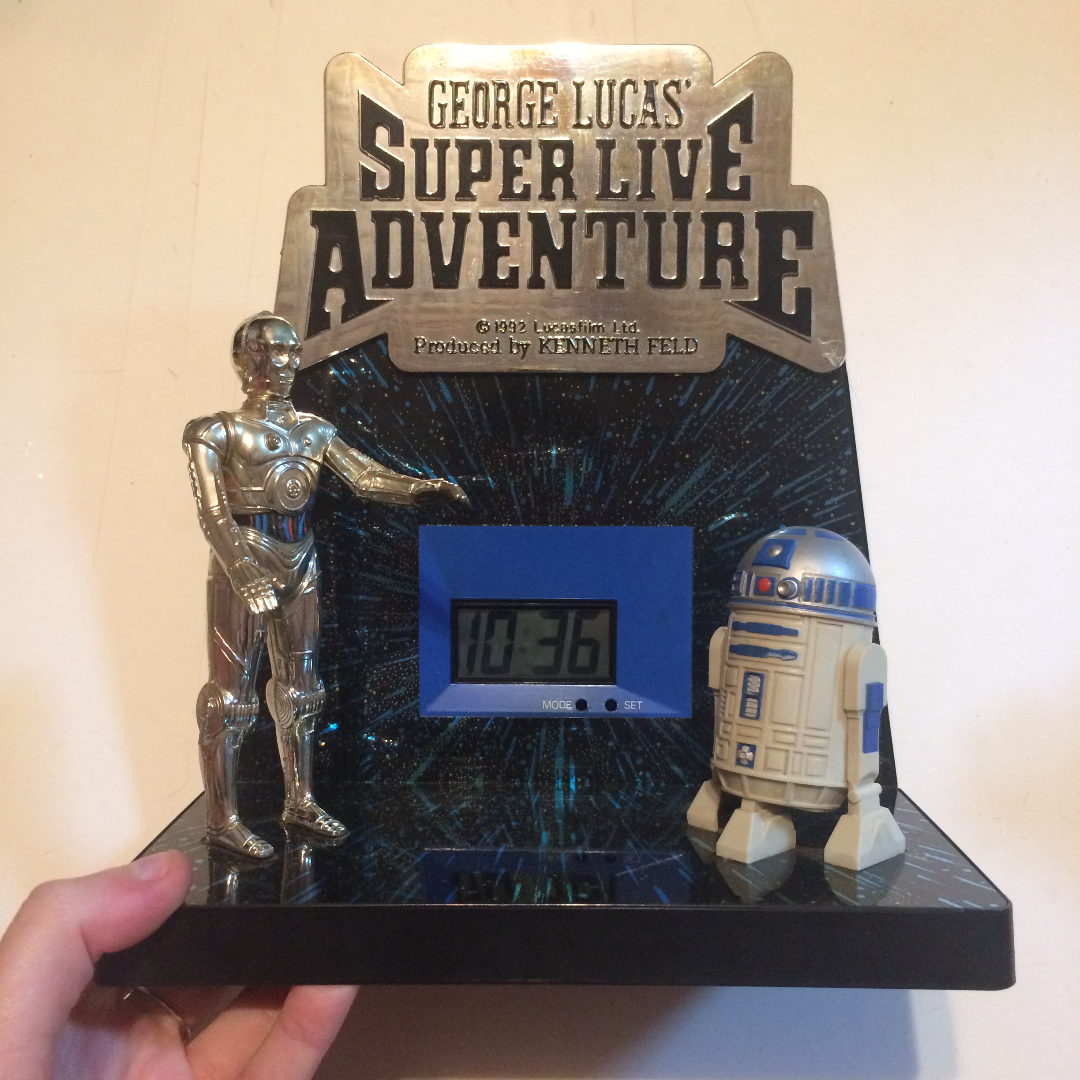 Lucas Super Live Adventure Promotional Clock RARE 1992 Star Wars