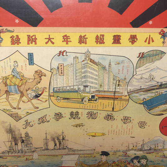 Taishō Era Sugoroku (Japanese Parcheesi)