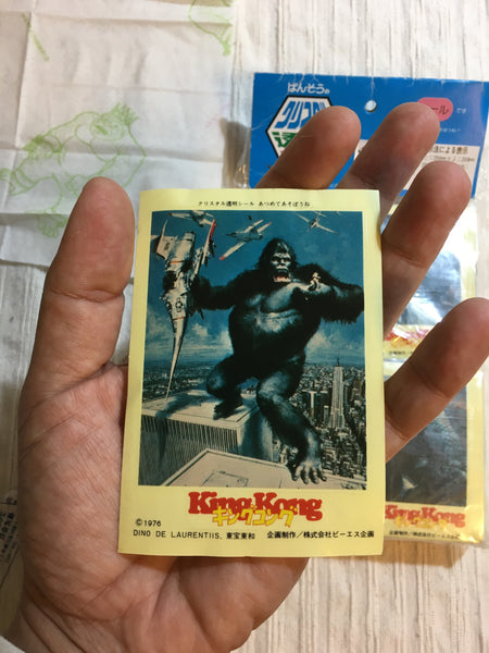 1976 King Kong movie original stickers and paper tissues
